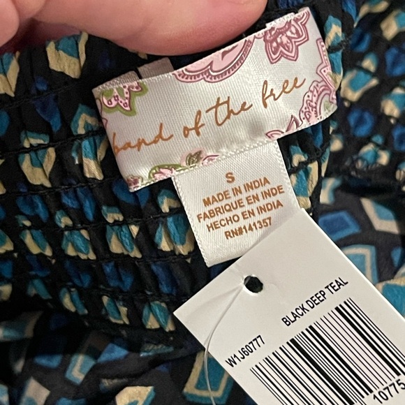Band of the free nwt geometric ruffle teal mini skirt - Picture 6 of 10